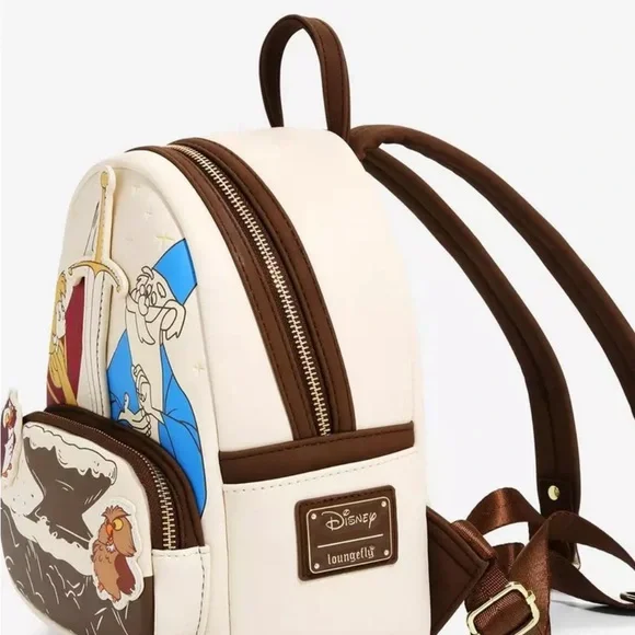 NWT Loungefly Disney The Sword in the Stone Arthur & Merlin Mini Backpack